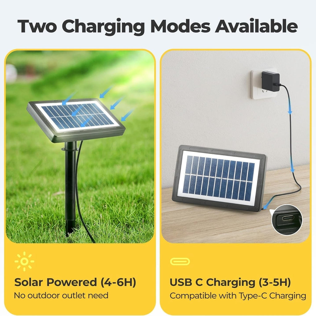 Solar LED String Lights Outdoor Waterproof 50FT & 100FT – ST38 Shatterproof Dimmable Bulbs, USB-C & Solar Powered, 4 Modes, for Patio, Yard, Pool, Garden, Wedding, Camping, and Christmas Decor