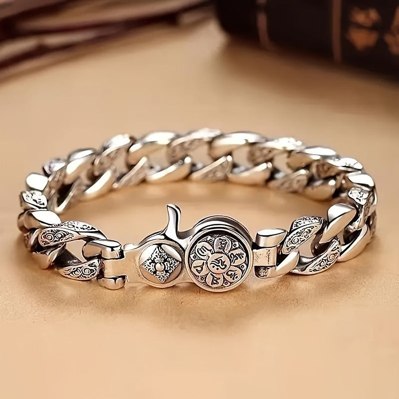 925 Sterling Silver Men's Fashion Bracelet – Classic Chain Design in 3 Sizes: 7.10", 7.87", 8.66" – Everyday Wear Jewelry Gift for Men, Family, and Friends
