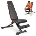 990 Lb Heavy-Duty Adjustable Dumbbell Bench, 7-Level Quick-Fold, 196mm Ultra-Thin Folded Profile, 10-Second Fold, Anti-Slip, Multi-Function for Bench Press, Fly & Sit-Ups, Home Gym