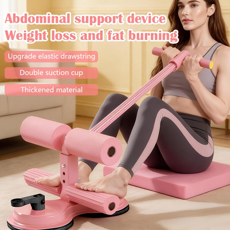 Portable Sit-Up Bar – 3-Section Adjustable Design, Dual Suction Cups & Resistance Bands, Lightweight Home Core Fitness Equipment for Small Spaces