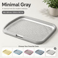Dog Potty Tray Leak-Proof Indoor Puppy Toilet with Removable Grate, Washable Pee Pad Holder for Apartment Puppy Training, Pet Potty Station for Small to Medium Dogs