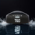 TG418 Wireless Bluetooth Speaker – 3000mAh LED Flash Lights EQ Settings TF Card USB AUX Compatible with Phone Tablet PC in Black Gray Camo