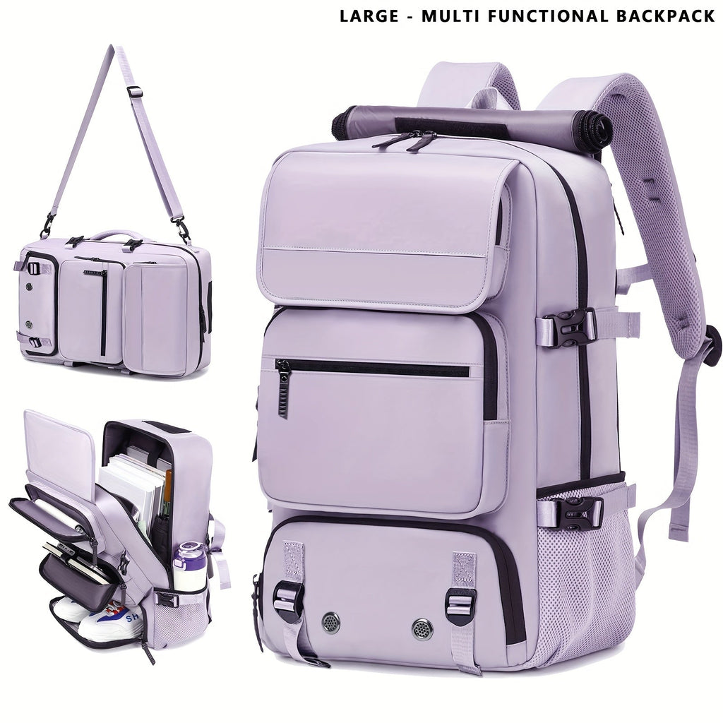 17-Inch Laptop Backpack Large Capacity – Airline Approved Travel Bag with Shoe Compartment, Multi-Pocket Business Work Backpack for Men, Durable Nylon, Hiking & Camping, Small & Large Sizes