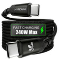 240W USB-C to USB-C Fast Charging Cable - 1m, 2m & 3m - For MacBook, iPad, iPhone 17/16/15, Samsung Galaxy, Google Pixel & More - 6 Colors
