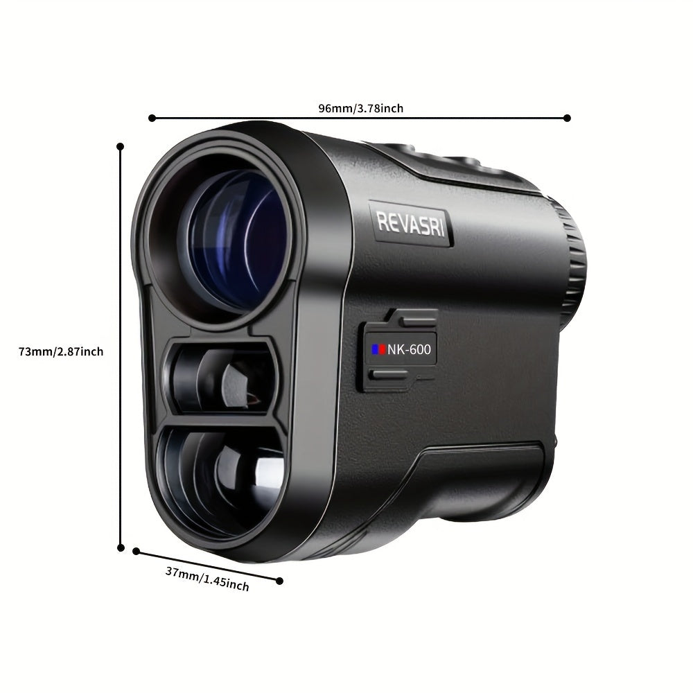 REVASRI Golf Rangefinder 650 Yards – Laser Range Finder with Golf Mode, Slope Compensation, Speed, Height, Horizontal and Vertical Distance, and Two-Point Measurement for Golf, Hunting, Archery, and Outdoor Use