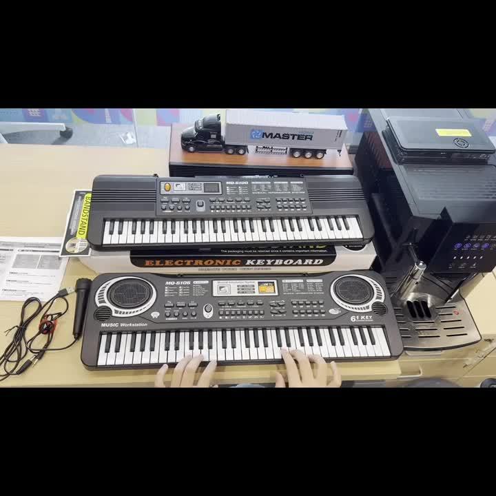 61-Key Electronic Piano Keyboard for Beginners - Built-In Microphone, Music Stand & USB Power, Complete Starter Kit for Kids & Adults, Perfect Birthday Gift for Music Lovers