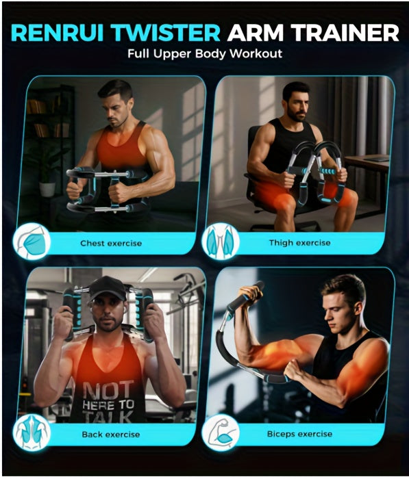 U-Shaped Adjustable Chest and Arm Muscle Strength Trainer, 60-100 lbs Spring Resistance, Triceps and Chest Workout Equipment, 2-Level Adjustment, Detachable and Portable Home Gym Fitness