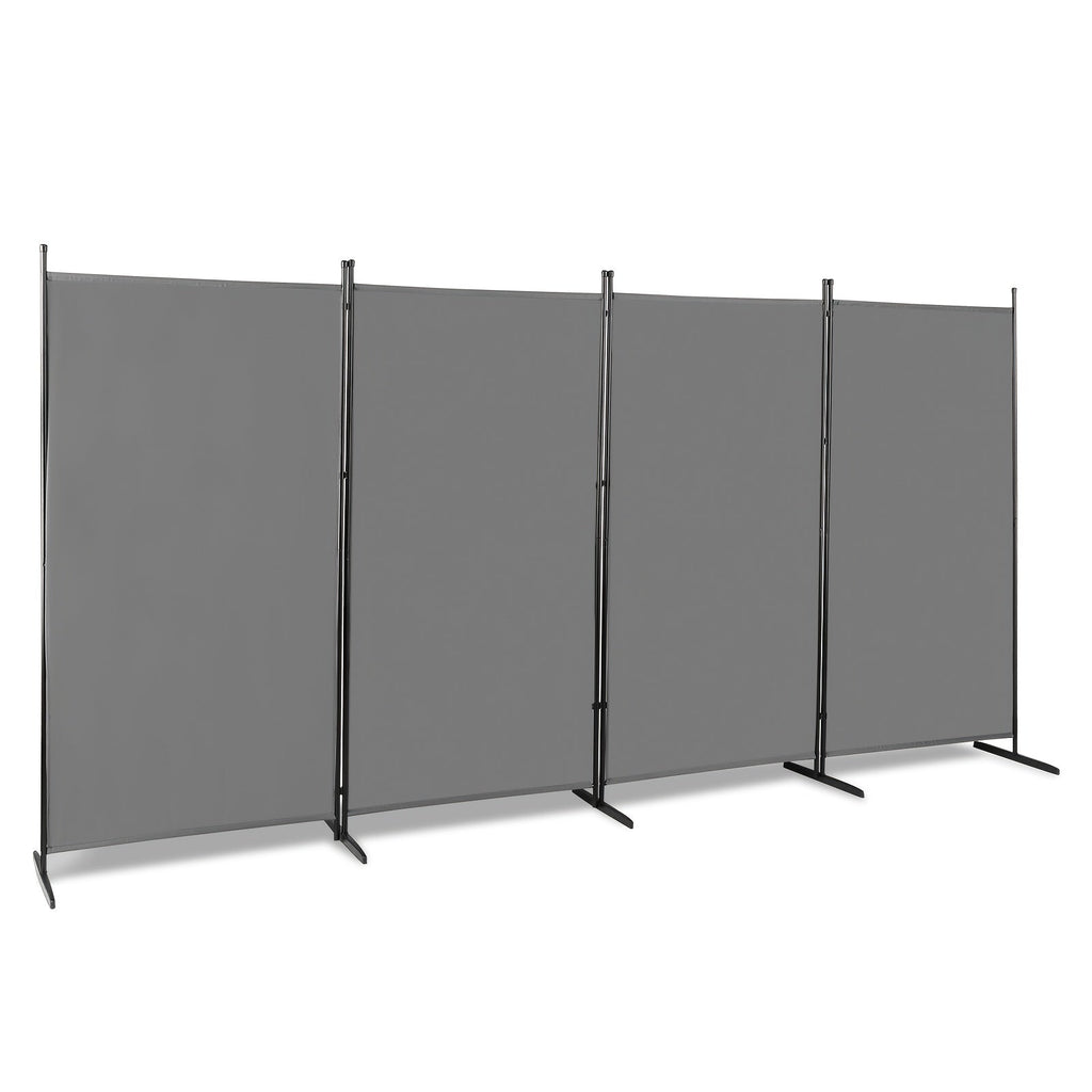 6FT 3-Panel Privacy Room Divider Screen – Foldable 160GSM Polyester Fabric Heavy Duty Carbon Steel Frame for Office Bedroom & Living Room in Black