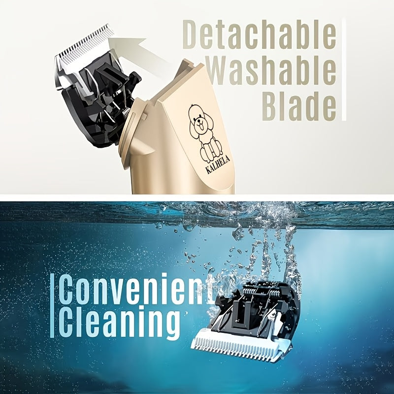USB Rechargeable Wireless Pet Hair Trimmer for Dogs and Cats - Cordless Grooming Scissors with 3.6V Low Voltage Safe Lithium Battery, Professional Pet Clipper for Home and Salon Use