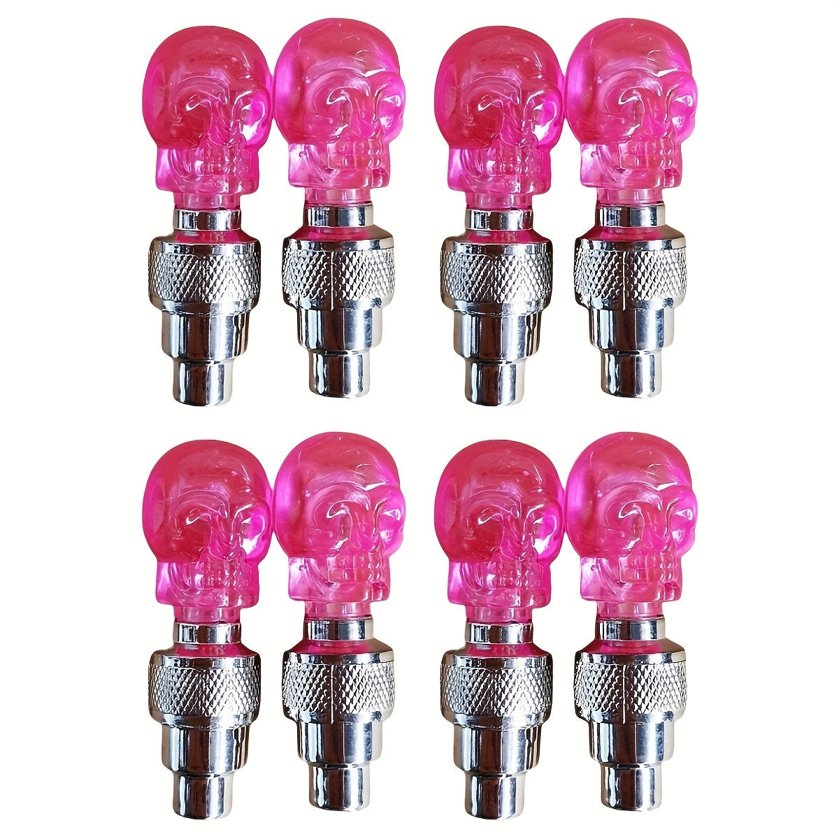 LED Tire Valve Stem Caps with Breathing Light & Running Horse Effect, 4/8/16pcs Glow Wheel Valve Core Caps for Car, Motorcycle, Bike – Wind Fire Wheel Light, UV & Explosion Proof – Green/Red/Blue Skeleton