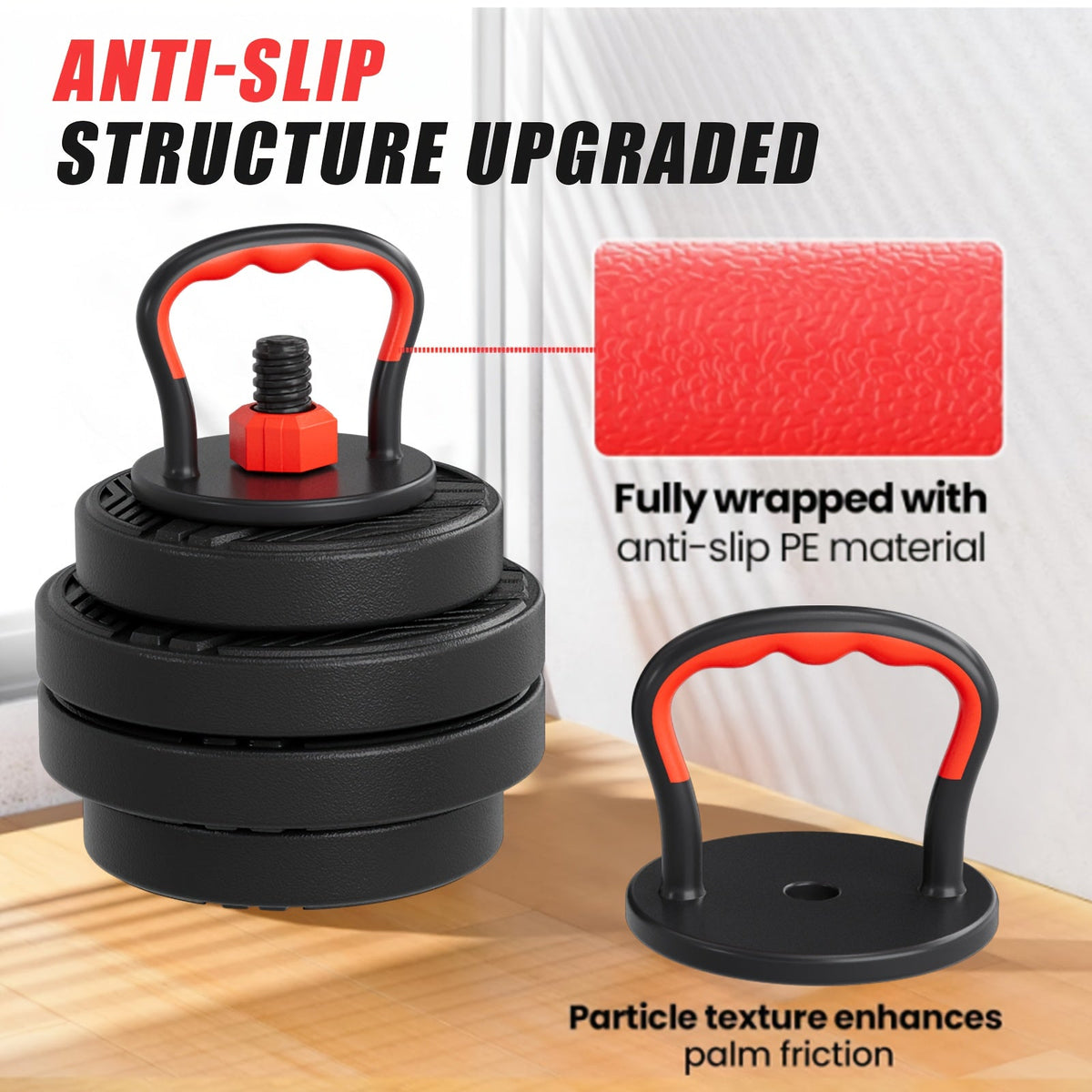 Adjustable Dumbbell Set 5-in-1 Free Weights 30-110 LBS – Use as Dumbbell, Barbell, Kettlebell, Push-Up Stand & Weight Plates, Home Gym Workout Equipment for Men & Women, Multiple Weight Options