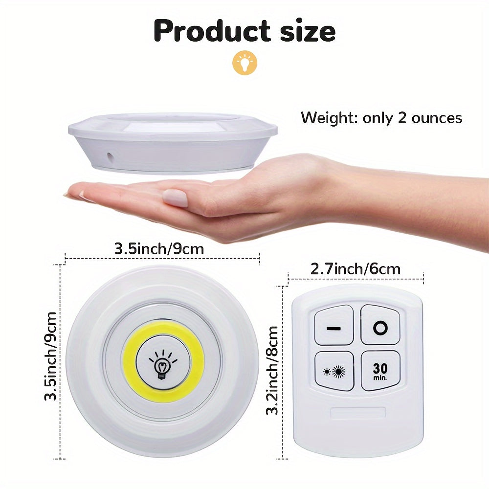 5 Pack LED Wireless Night Lights, Remote Control, Magnetic Adhesive, Battery Operated, for Cabinet, Hallway, Bathroom, Bedroom, Kitchen, Stairs, Home Decoration, Easy Setup