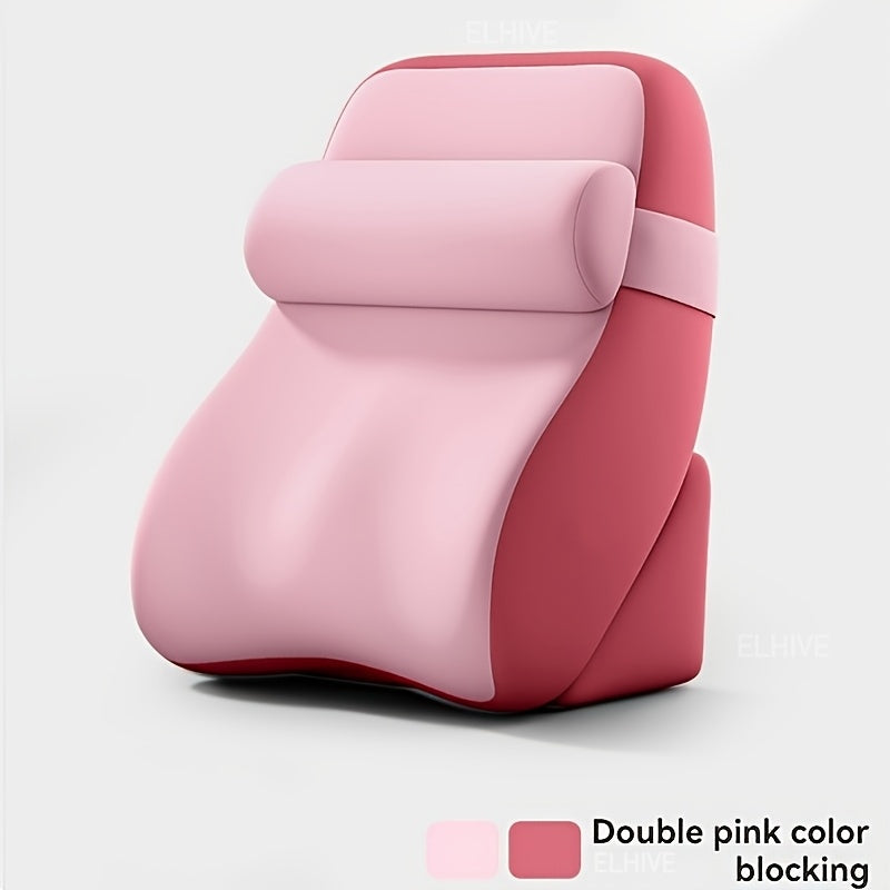 Contoured Backrest Support Pillow for Bed - 3-Level Adjustable Reading Wedge, Memory Foam, Side Wraparound Support, Ergonomic for Shoulder, Waist & Pelvis - Reading, Gaming & Dorm