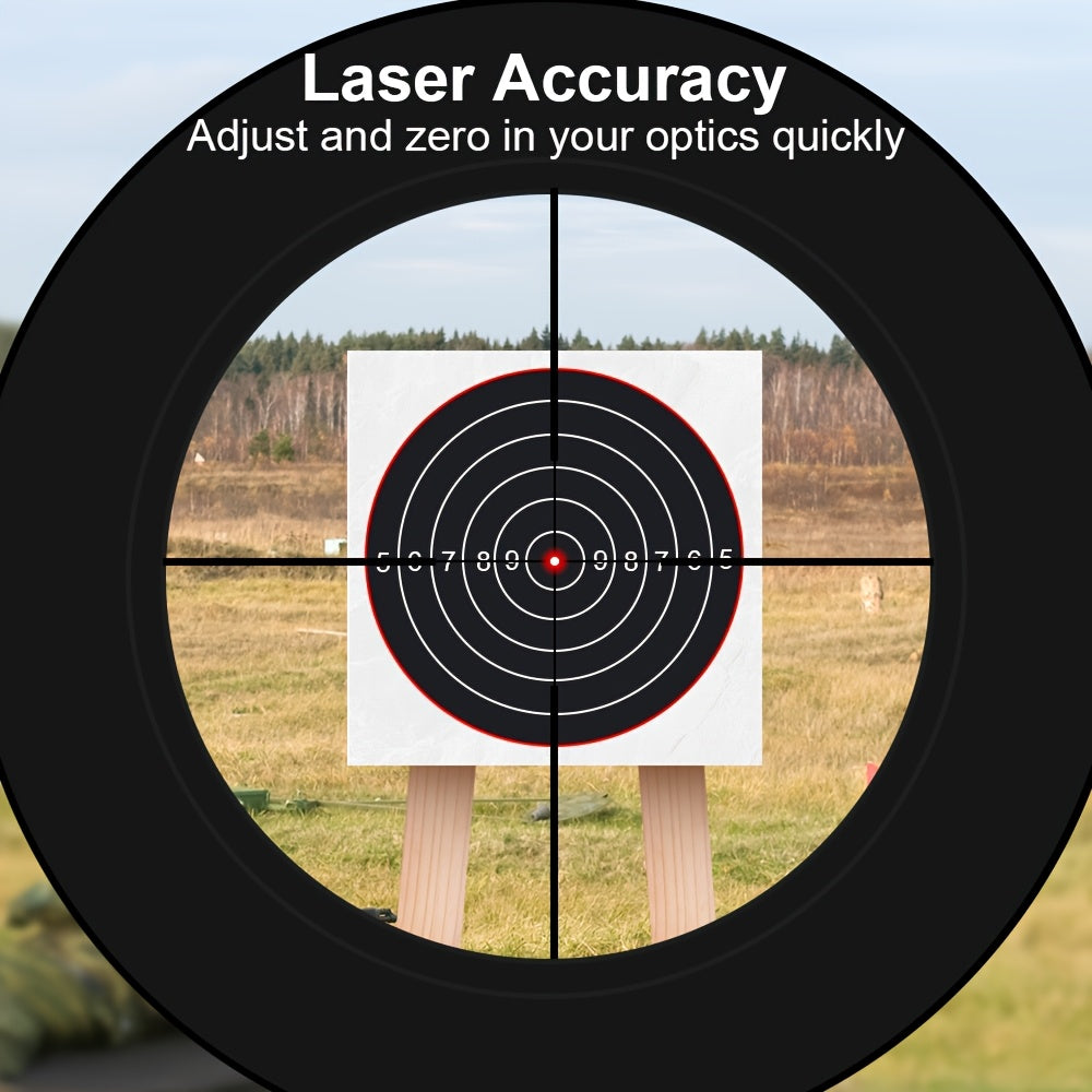Red Laser Bore Sighter Multi-Caliber Firearm Sight Alignment Tool for 9mm, 223rem, 308win, 45ACP, 7.62, 40SW, 30-06, 38SPL, 12GA, 44Mag, 6.5mm, Copper Alloy Barrel Mount, 3 Battery Sets Included – Rifle, Pistol, Shotgun Accessory