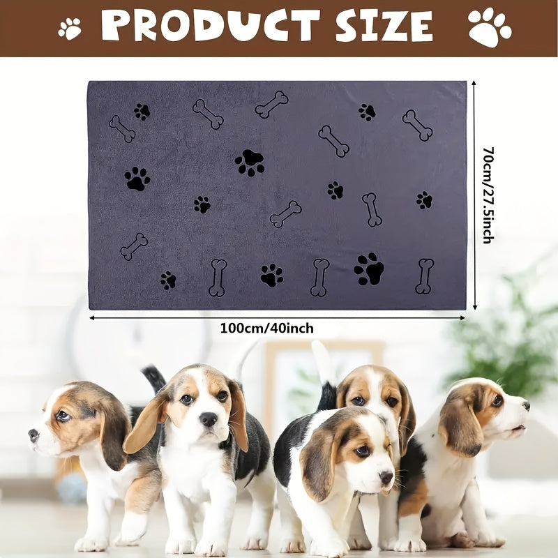 Large Pet Bath Towel for Dogs & Cats, 40x24 Inch Super Absorbent Quick-Dry Microfiber Dog Towel, Soft Drying Blanket for Bathing, Grooming & Beach – Pet Supplies Gift