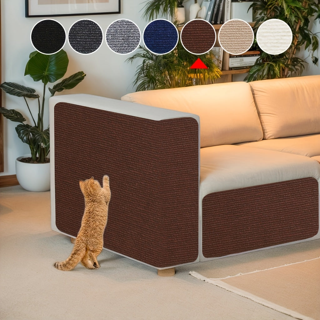 Self-Adhesive Wall-Mounted Cat Scratching Post - Removable Indoor Cat Scratcher Furniture Protector for Walls, Sofas & Chairs, Modern Sisal Scratching Board, Easy to Install, 6 Colors (15.75"x39.37")