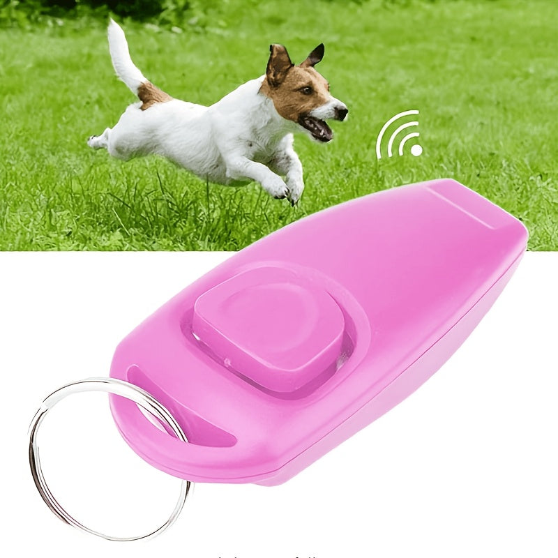 Dog Training Clicker 2 Pack - Professional Pet Clicker Trainer for Dogs, Puppies, and Cats, Positive Reinforcement Dog Obedience Training Tool with Wrist Strap, Pink and Red