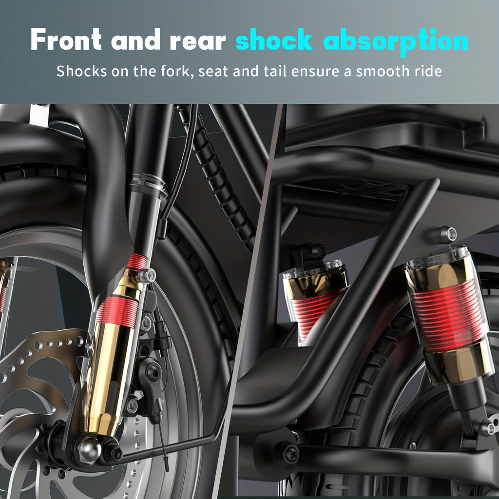 500W Electric Scooter with 14" All-Terrain Tires, 265 Lbs Capacity, 20 MPH – 25-30 Mile Range, Foldable Rear Suspension, 18650 Battery, US Plug, Urban & Commuter E-Scooter for Heavy Adults GT11