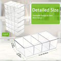 Clear Pantry Organizer Bins, Set of 6 Plastic Food Storage Containers for Kitchen, Fridge, Cabinet, Snack, Spice, and Condiment Pouch Organization