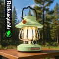 Rechargeable LED Camping Lantern, 3-Tone Dimmable Snail Design, Dual-Powered by USB & 18650 Battery, Freestanding Portable Light for Camping, Hiking, Emergencies, Home, and Office, Available in Green, White, Pink, and Purple