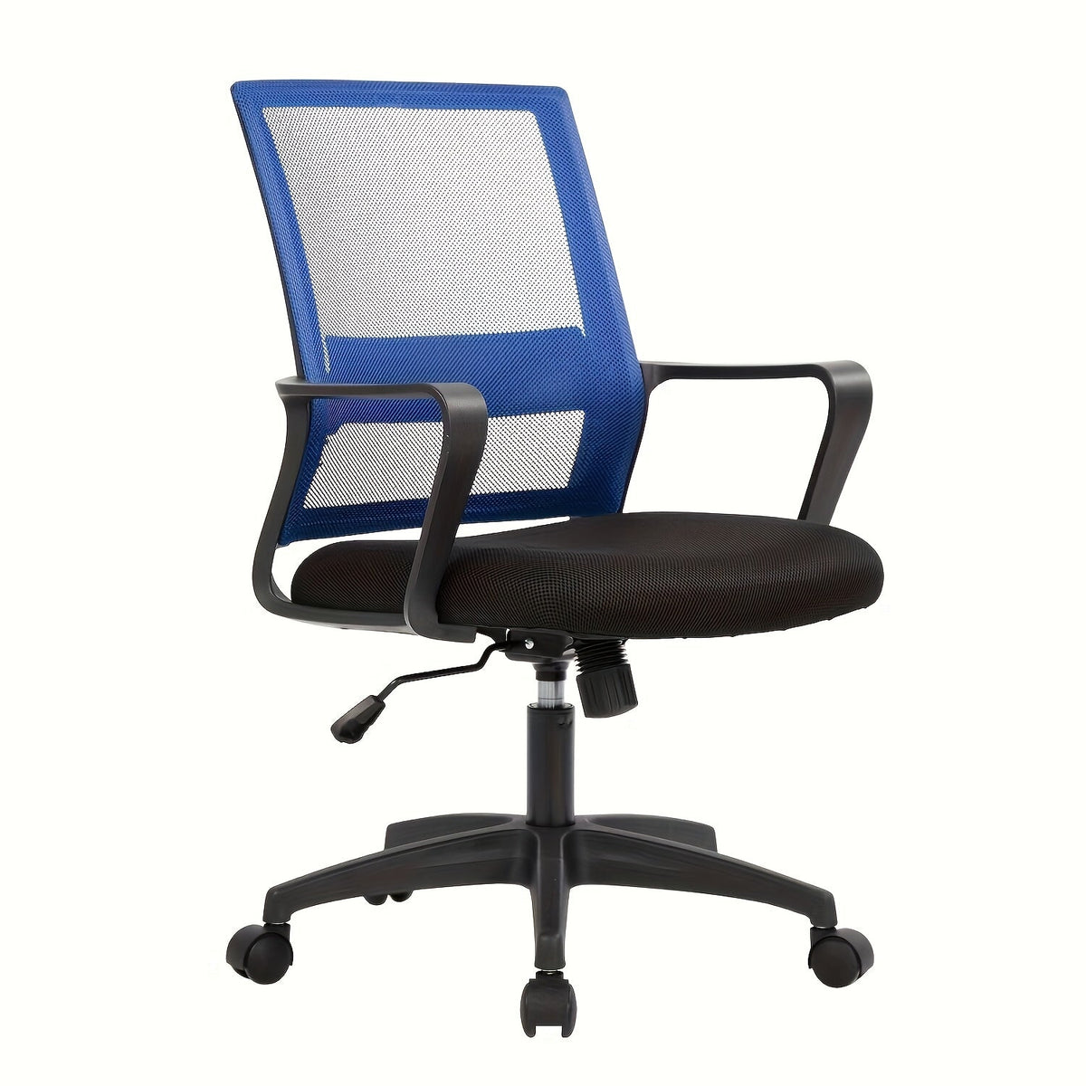 Mid-Back Ergonomic Mesh Office Chair, 360° Swivel, 5-Wheel Base, Lumbar Support Computer Desk Chair for Home Office - 250 LBS Capacity (Available in Black, Grey, Blue, White, Pink)