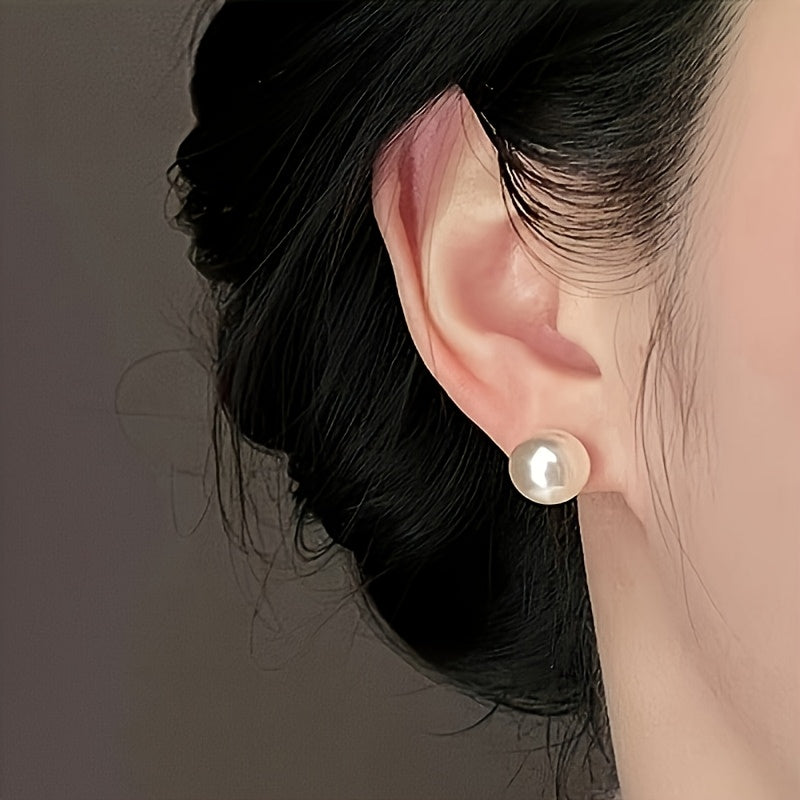 925 Sterling Silver Freshwater Pearl Stud Earrings for Women – 2 Pairs 7mm Hypoallergenic Classic Pearl Earrings, Elegant Jewelry Gift for Valentine’s Day, Mother’s Day, Birthday, and Anniversary