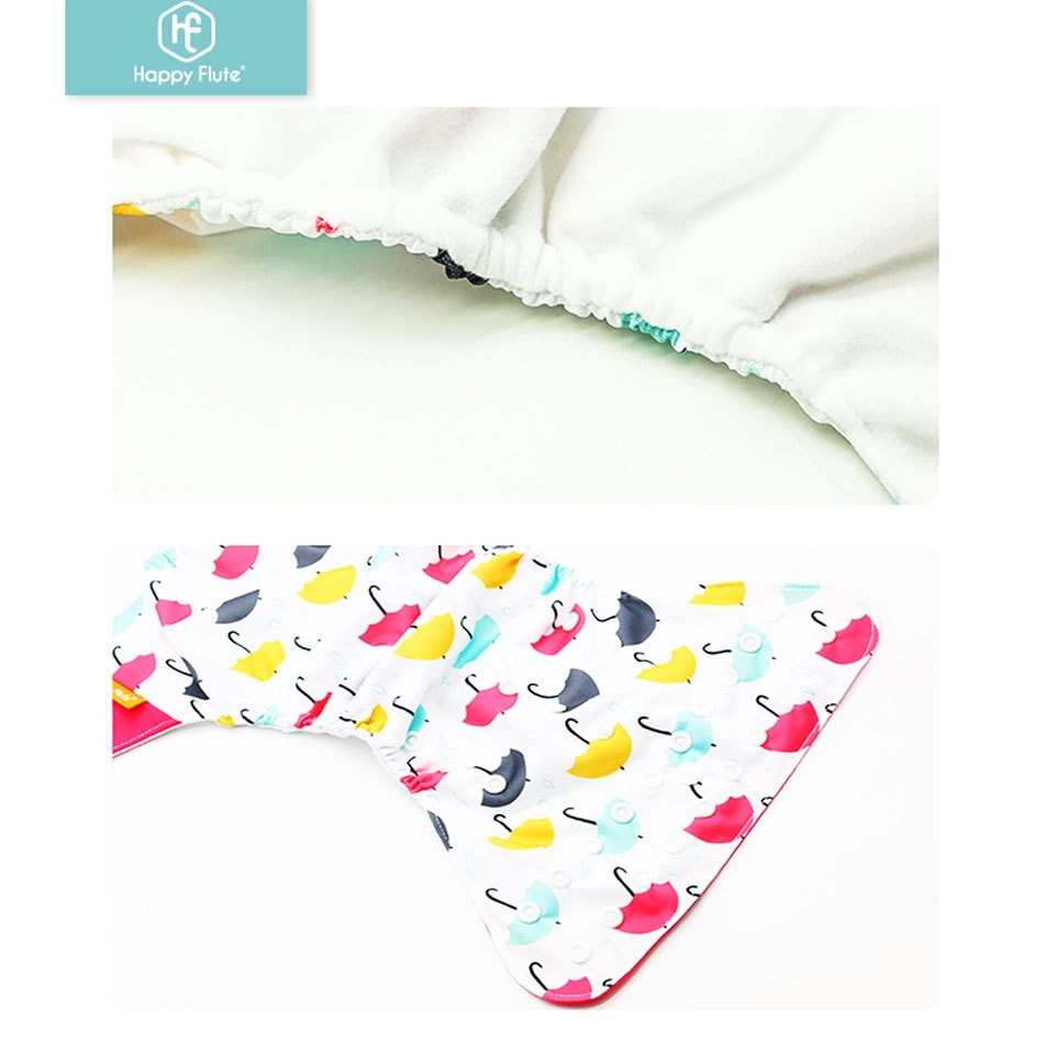 HappyFlute 4-Pack Washable Reusable Cloth Diaper Cover Set, Adjustable Snap Nappy Cover Fits 6.61–33.07 lb Babies & Toddlers, Eco-Friendly Waterproof Cloth Diaper Covers for Boys & Girls, Planet