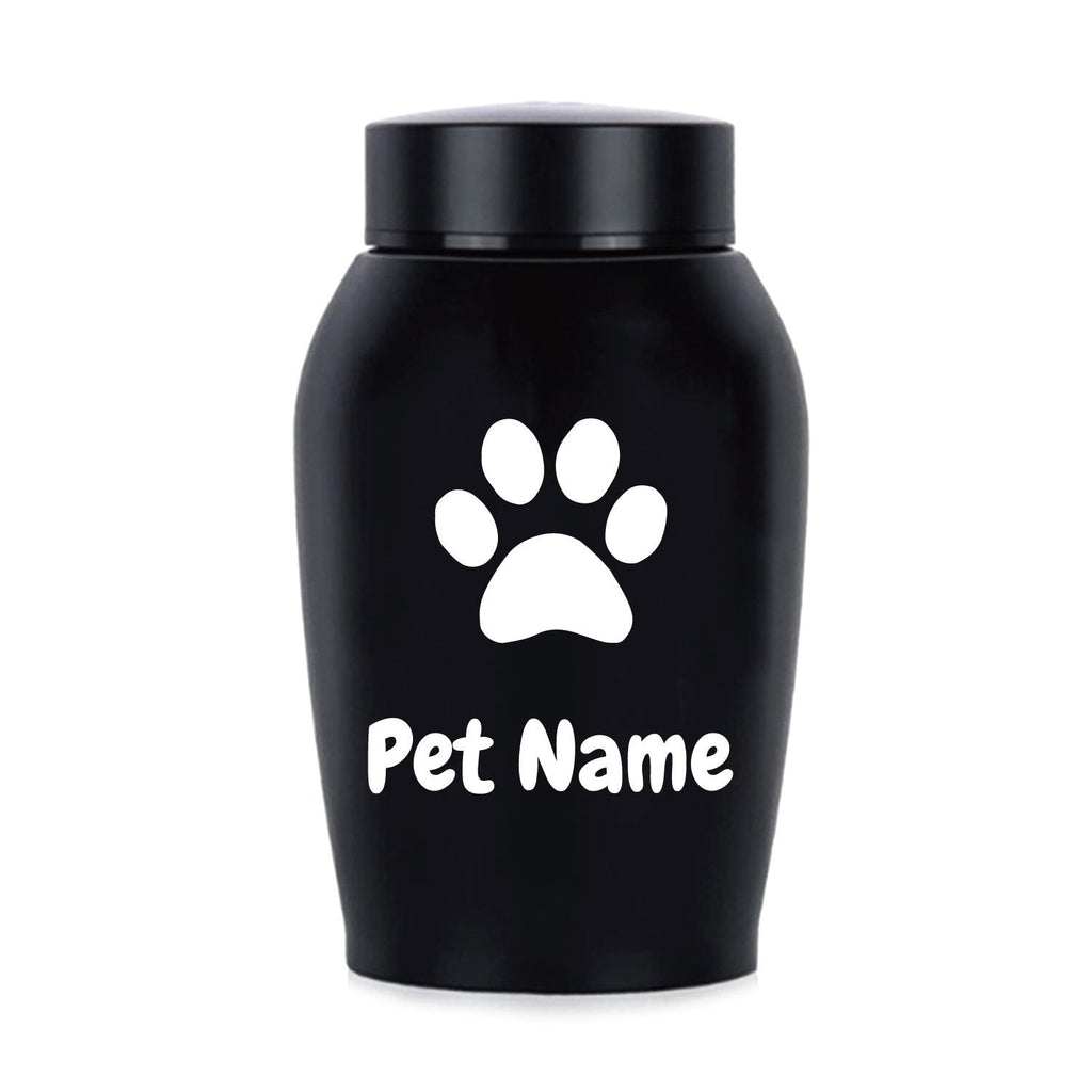 Personalized Pet Urn for Ashes – Stainless Steel Dog & Cat Cremation Urn with Threaded Lid, Custom Memorial Keepsake for Beloved Pets