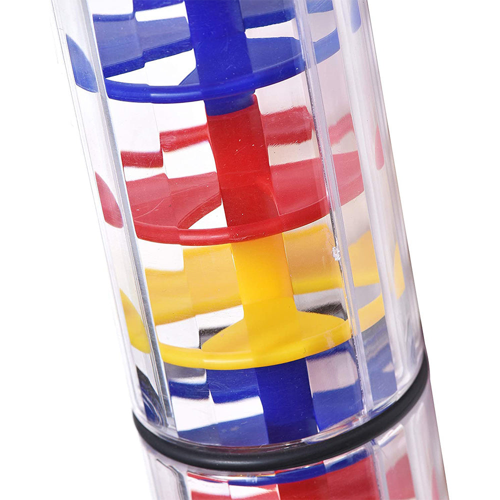Colorful Rainmaker Musical Toy for Babies, 40cm Translucent Shaker with Vibrant Beads, Rain Sound, Educational Sensory Instrument for Color Recognition and Coordination Development, Gift for Ages 0+, ABS Safe
