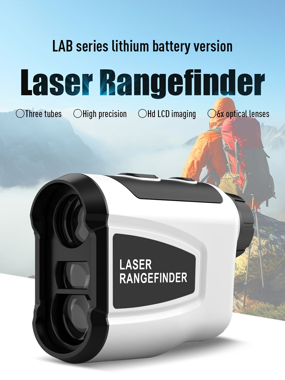 1200 Yard Laser Golf Rangefinder, 6X Magnification, Slope Switch, Pulse Vibration, Target Lock, Trajectory Compensation, Type-C Rechargeable for Golf and Hunting