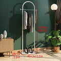 Marble Base Freestanding Clothes Rack - Semi-Circular Design, Coat & Hat Stand, Clothing Storage Hanger for Bedroom & Home - White Frame/White Base & Black Frame/White Base