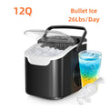 Portable Countertop Ice Maker - Bullet & Nugget Pebble Ice, 26-35 lbs/Day, Self-Cleaning, One-Touch, Sonic Ice Making - Kitchen, Office & Home Bar - Black & Stainless Steel