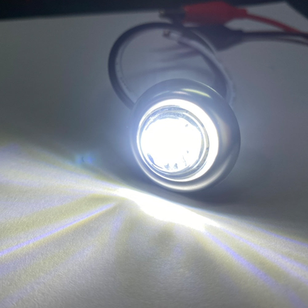 LED Marine Boat Courtesy Lights 20-Pack DC12V 3-LED Side Marker Lights for Boat Yacht Transom Stern Deck, Round Submersible Navigation Lights in Red, Green, Blue, White, and Yellow, Stainless Steel Base