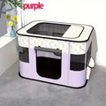 Foldable Pet Playpen for Dogs, Cats, Puppies, Kittens, and Rabbits – Portable Dog Exercise Kennel for Indoor, Outdoor, Camping, and Travel, Includes Storage Bag (Purple/Green, Sizes: M, L, XL, XXL)