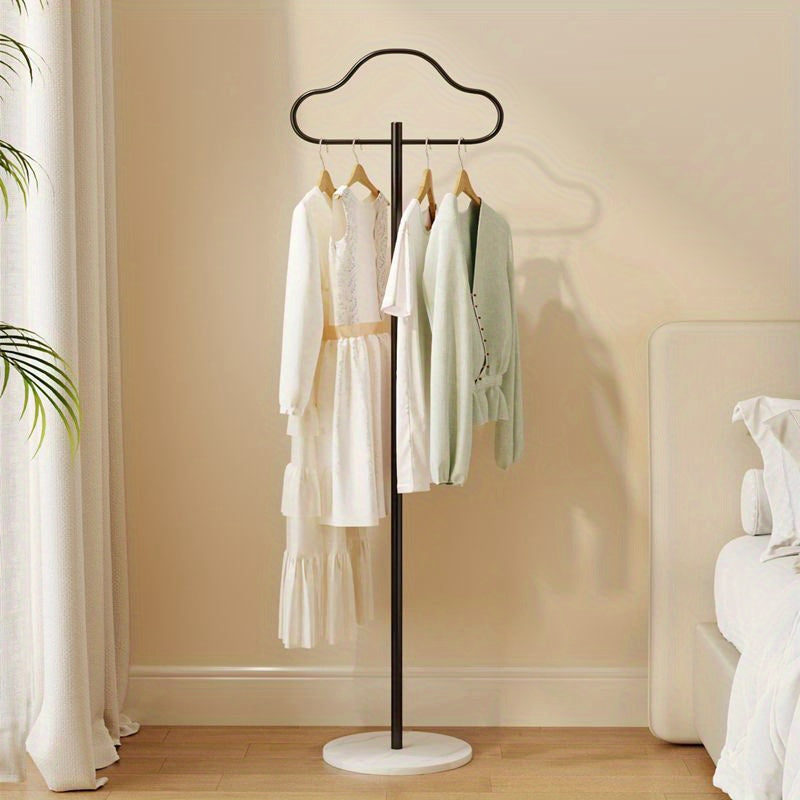 Modern Cloud Coat Rack Floor Standing – Italian Style Minimalist Iron Art Clothes Hanger with Round Base for Bedroom Living Room in White Gold Black