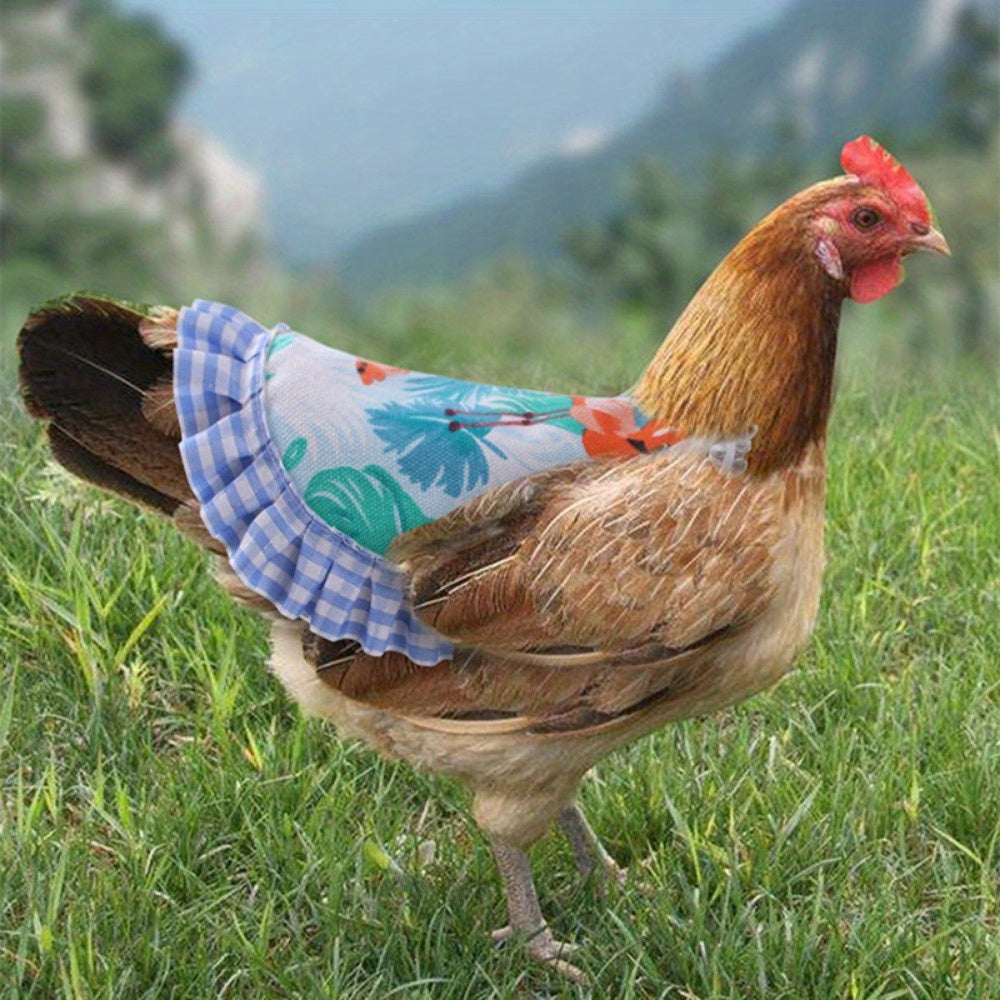 Pet Chicken Clothes Ruffled Vest Costume for Chickens, Ducks, and Geese - Elastic Chest Harness Vest Outfit for Backyard Poultry - Funny Chicken Costume Gift for Chicken Lovers, Assorted Styles