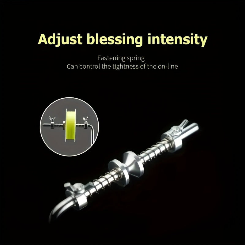 Stainless Steel Portable Fishing Reel Spooler Line Winder Tool for Spinning and Baitcasting Reels, Outdoor Fishing Tackle Accessory for Easy Line Loading