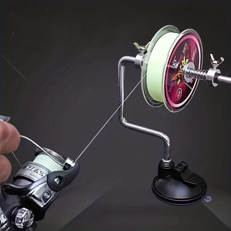 Stainless Steel Portable Fishing Reel Spooler Line Winder Tool for Spinning and Baitcasting Reels, Outdoor Fishing Tackle Accessory for Easy Line Loading