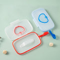 2-Pack Portable Wet Wipe Dispensers, Reusable Fillable Travel Wet Wipe Storage Boxes & Holders for Diaper Bags Outdoor & Car Use, Red & Blue