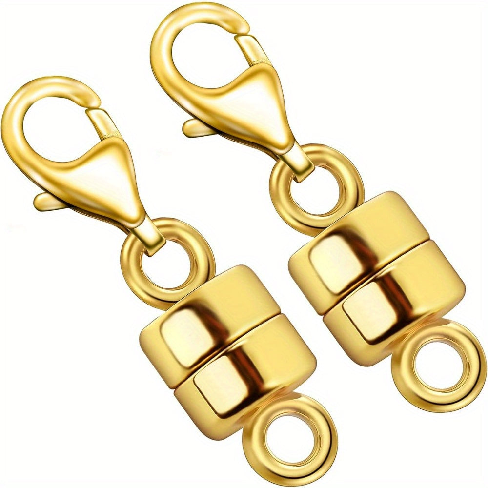 Magnetic Necklace Clasps and Closures with Lobster Clasp Converters – Gold and Silver Jewelry Findings for Bracelets, Necklaces, and Chains – Available in 2, 6, 7, 8, 9, 16, and 18 Piece Sets