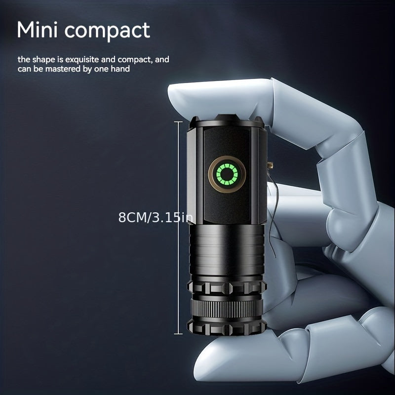 3000LM Rechargeable LED Flashlight Super Bright Magnetic Base Long Range - Tactical Flashlight for Camping, Outdoor, Car Repair, Emergency, and Household Use