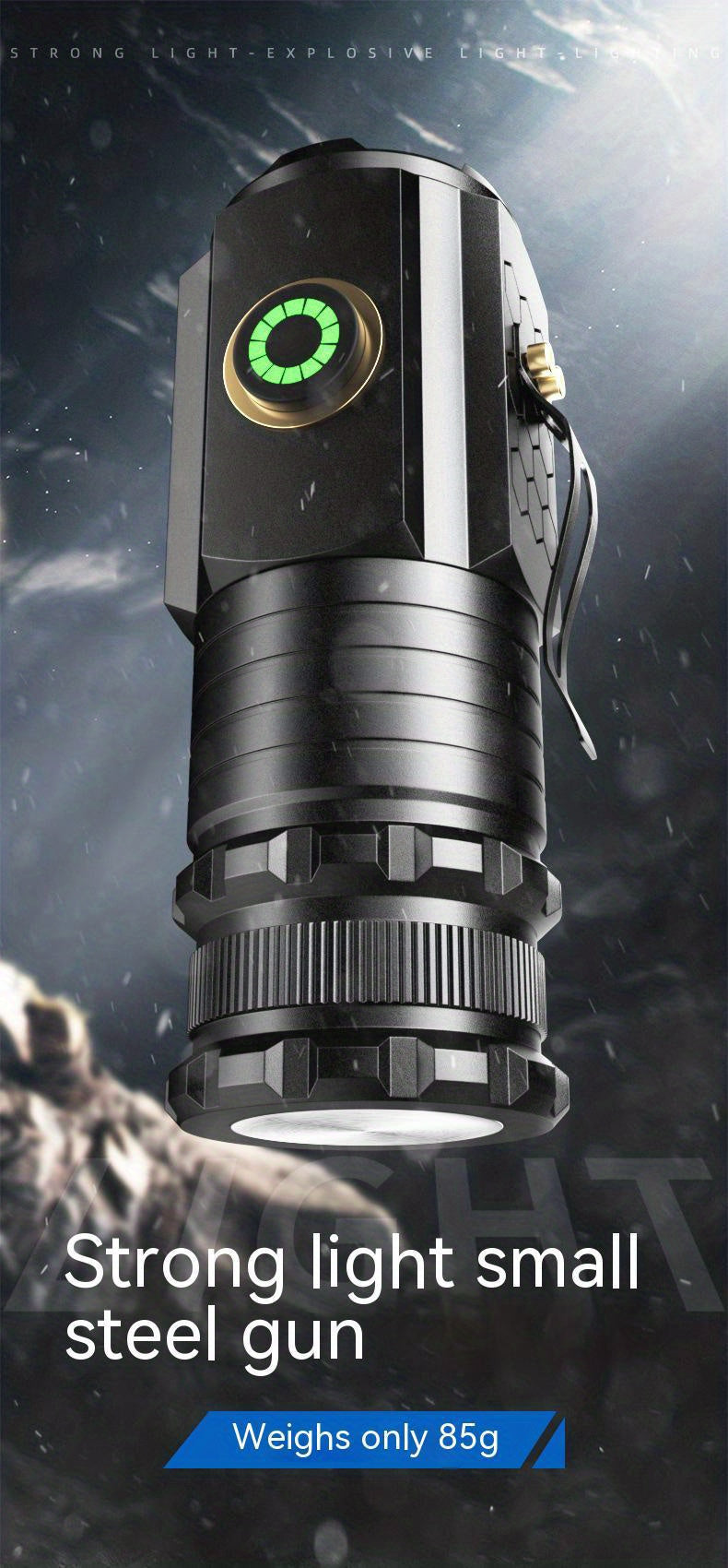 3000LM Rechargeable LED Flashlight Super Bright Magnetic Base Long Range - Tactical Flashlight for Camping, Outdoor, Car Repair, Emergency, and Household Use