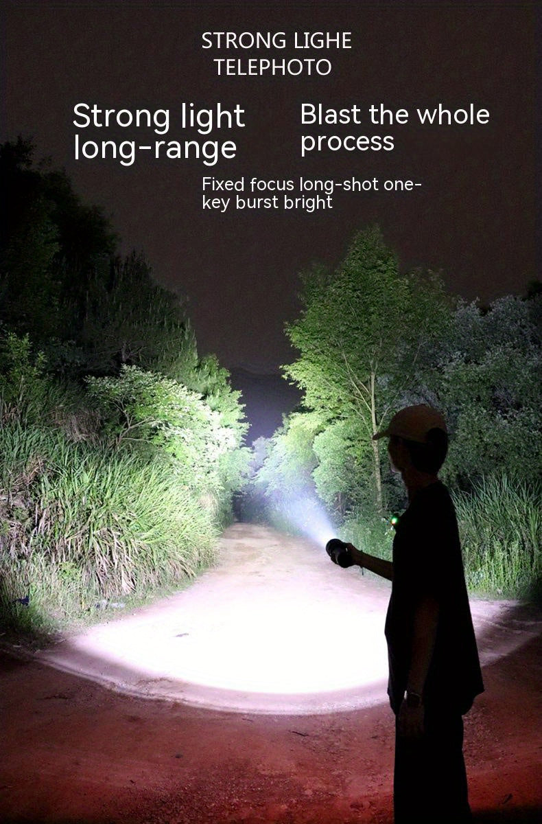 3000LM Rechargeable LED Flashlight Super Bright Magnetic Base Long Range - Tactical Flashlight for Camping, Outdoor, Car Repair, Emergency, and Household Use
