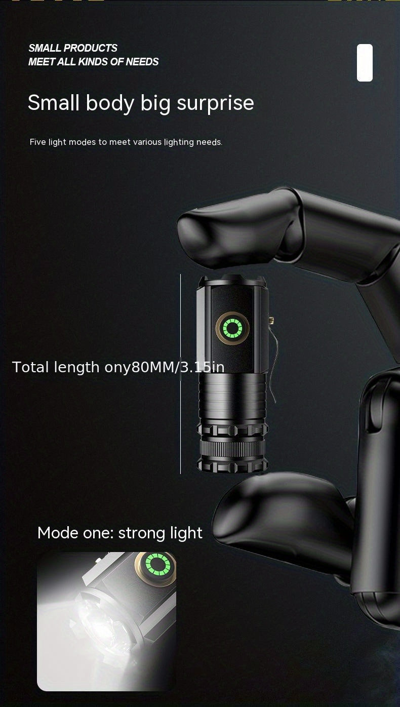 3000LM Rechargeable LED Flashlight Super Bright Magnetic Base Long Range - Tactical Flashlight for Camping, Outdoor, Car Repair, Emergency, and Household Use