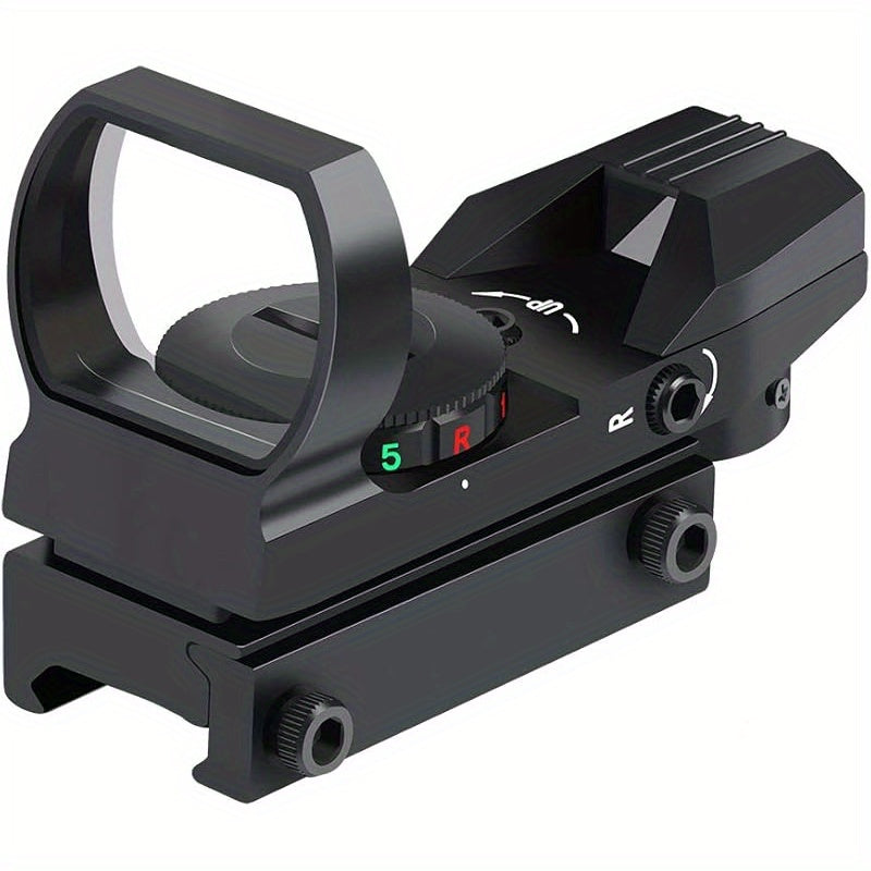 33mm Red Green Dot Sight – 4 Reticle Modes, 5 Brightness Settings, Parallax-Free Ultralight Rail Mount Scope for Rifles, Shotguns, and Carbines, for Hunting, Target Shooting, and Tactical Use, CR2032 Battery Included