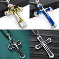 4-Piece Cross Necklace Set for Men and Women – Fashionable Unisex Silver Cross Pendant Necklaces, Faith Jewelry Gift for Anniversaries, Family, Relatives, and Loved Ones
