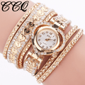 Women's Fashion Long Strap Rhinestone Bracelet Watch – Ladies' Casual Dress Wristwatch with Quartz Movement, Zinc Alloy Case, 4 Colors