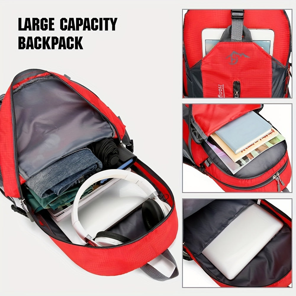 25.8L Hiking Backpack Daypack for Men, Women, and Kids – Lightweight Outdoor Travel Rucksack with Torso Adjustment, Zipper Pockets, and Large Capacity for Camping, Mountaineering, and Day Trips