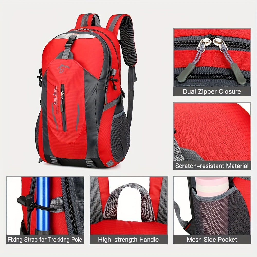 25.8L Hiking Backpack Daypack for Men, Women, and Kids – Lightweight Outdoor Travel Rucksack with Torso Adjustment, Zipper Pockets, and Large Capacity for Camping, Mountaineering, and Day Trips