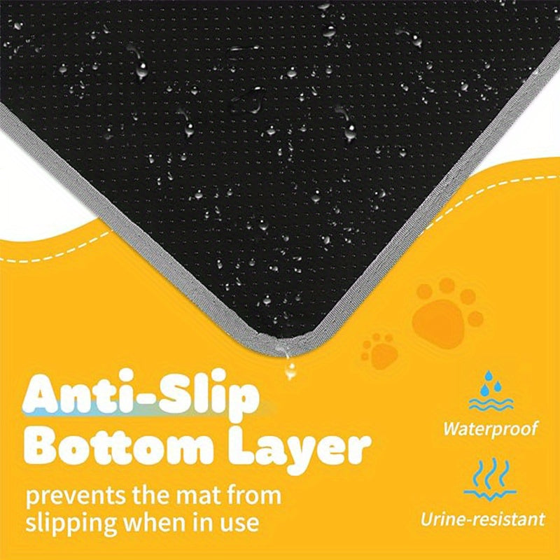 Extra Large Double-Layer Honeycomb Cat Litter Trapping Mat, Non-Slip and Washable, for Litter Boxes and Kennels